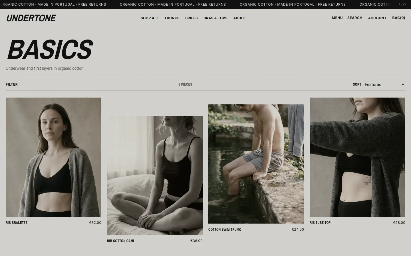 Undertone demo: collection page