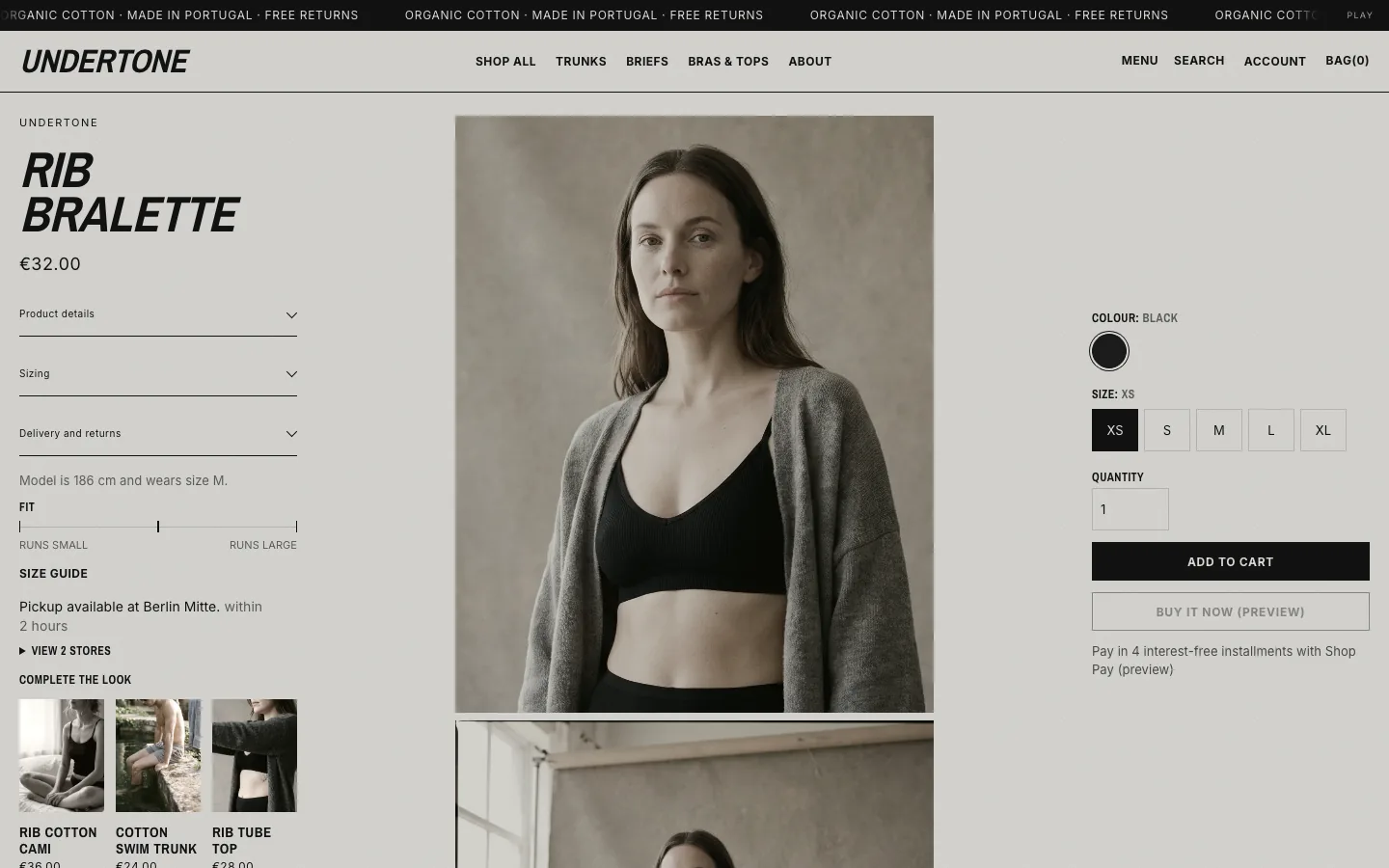 Undertone demo: product page